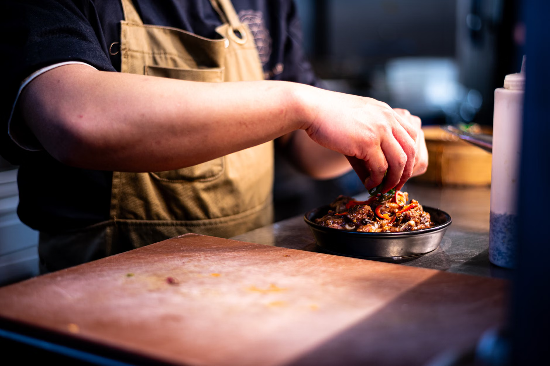 chef preparing dish