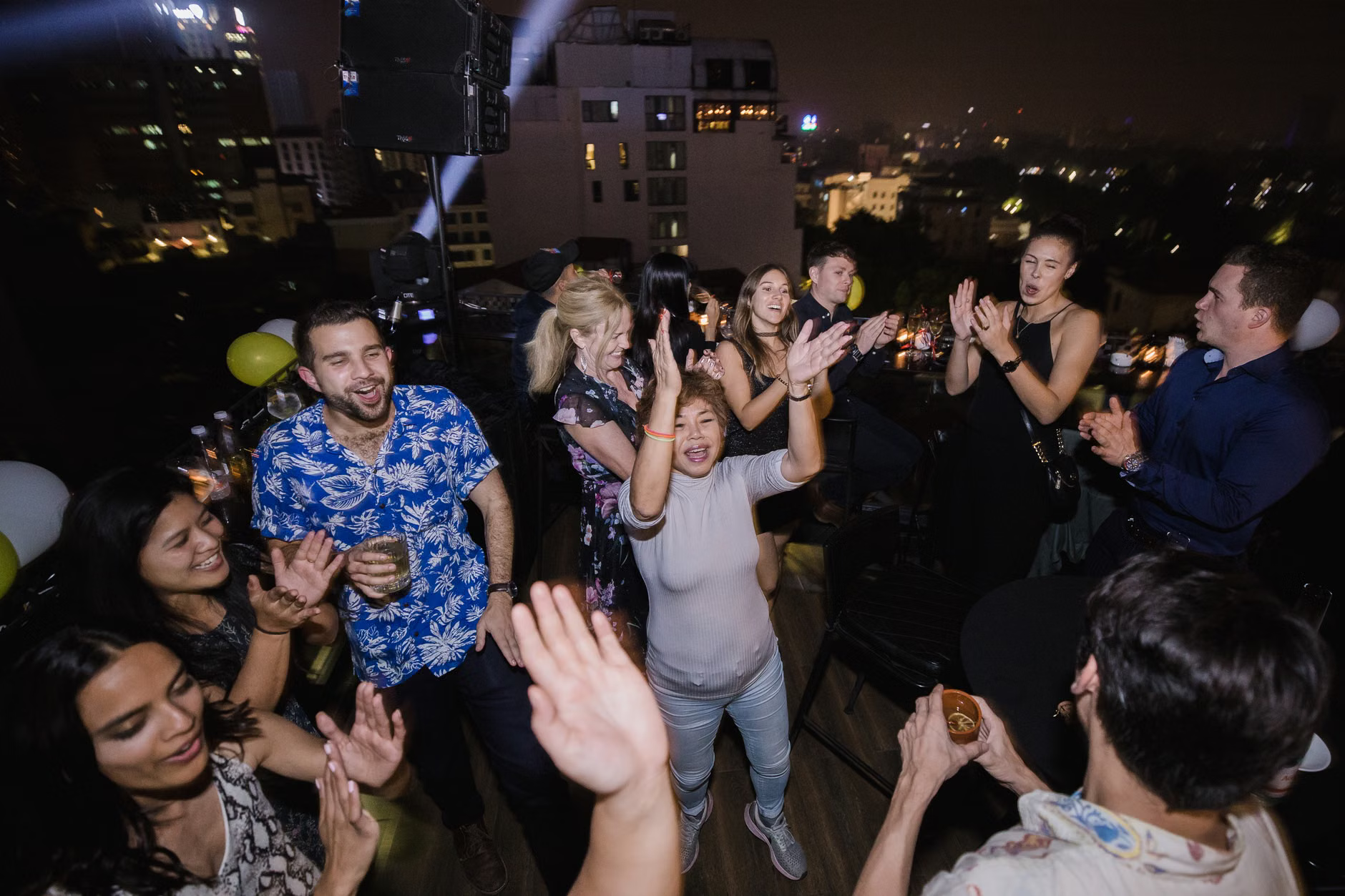 rooftop bar crowd NYC