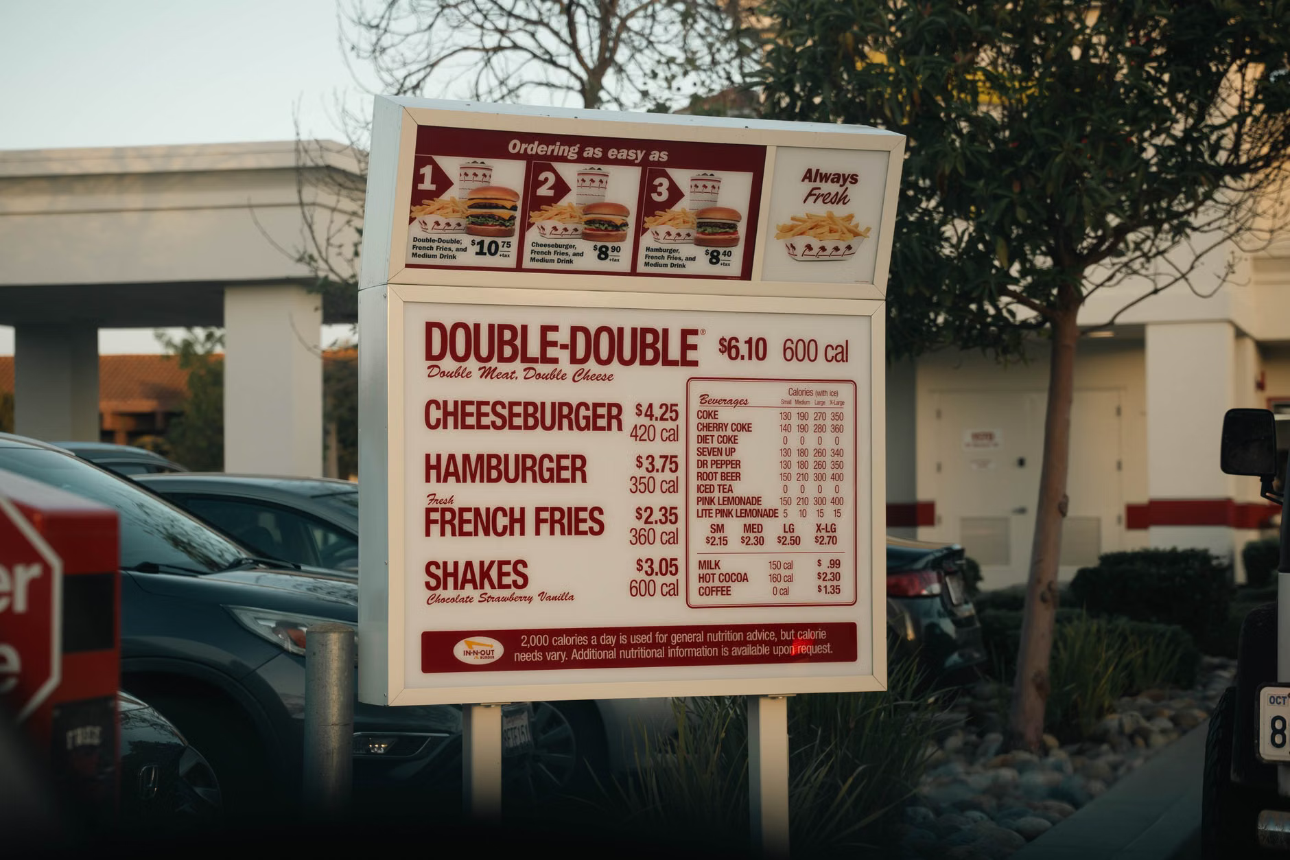 burger price menu